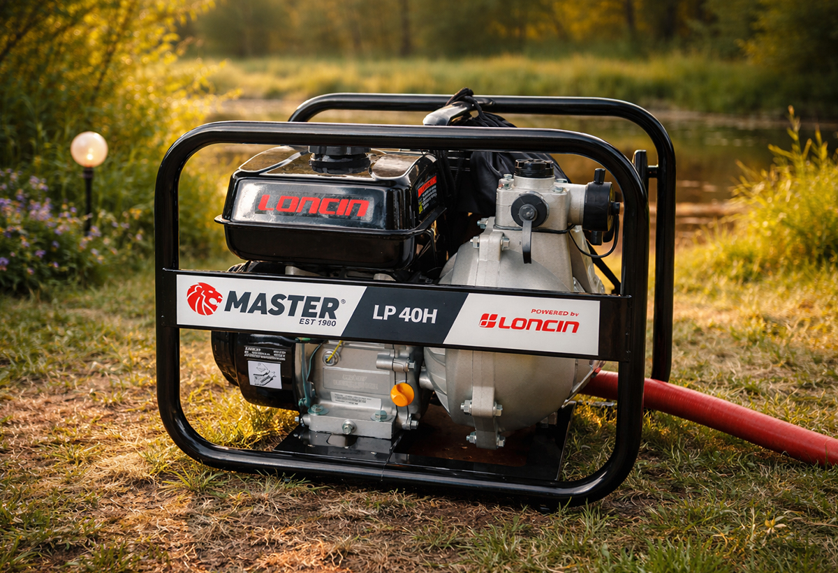 Απεικονίζεται η αντλία σε εξωτερικό χώρο.